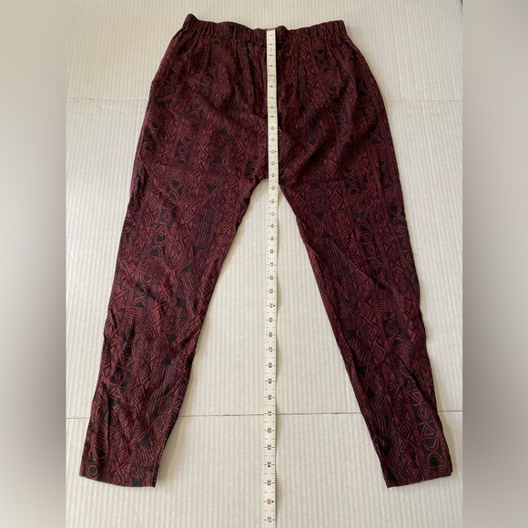 BDG Batik Print Burgundy and Black Harem Pant Size XS - Picture 5 of 16